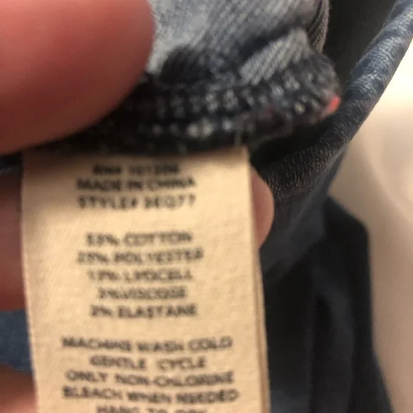 GCC Soft Surroundings Pull On White Band Skinny Leg Jeans - Picture 8 of 9